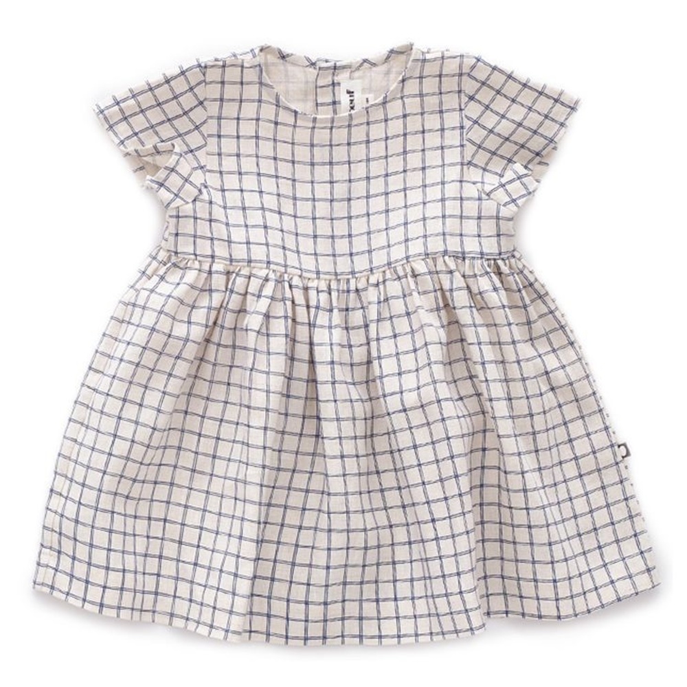 Oeuf girls dress - checked linen